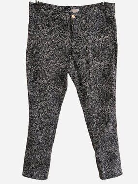 Eric Snake Print Pants Women’s Size 14 Black White Stretch Jeans Style Ankle